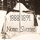 Grenze zwischen Norwegen und Schweden (Bild National Library of Norway, bearb MSchmidt)