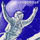 Weltraum-Briefmarke Ungarns (C: Wikimedia gemeinfrei)